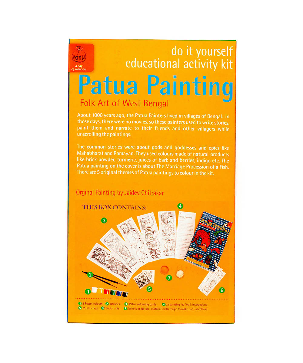 Handmade DIY Educational Colouring Kit Patua Painting of West Bengal