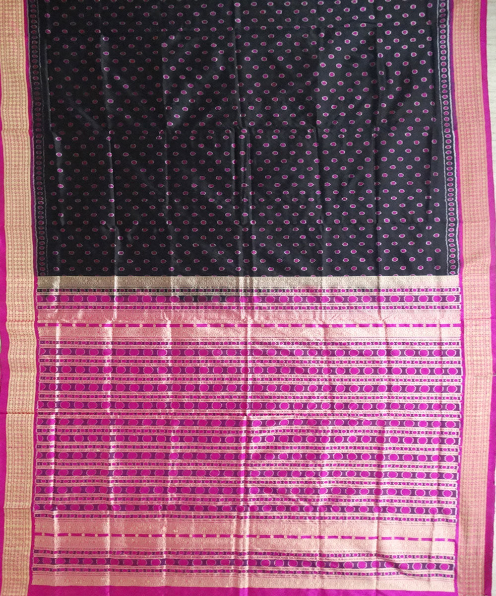 Black Handloom sambalpuri silk saree