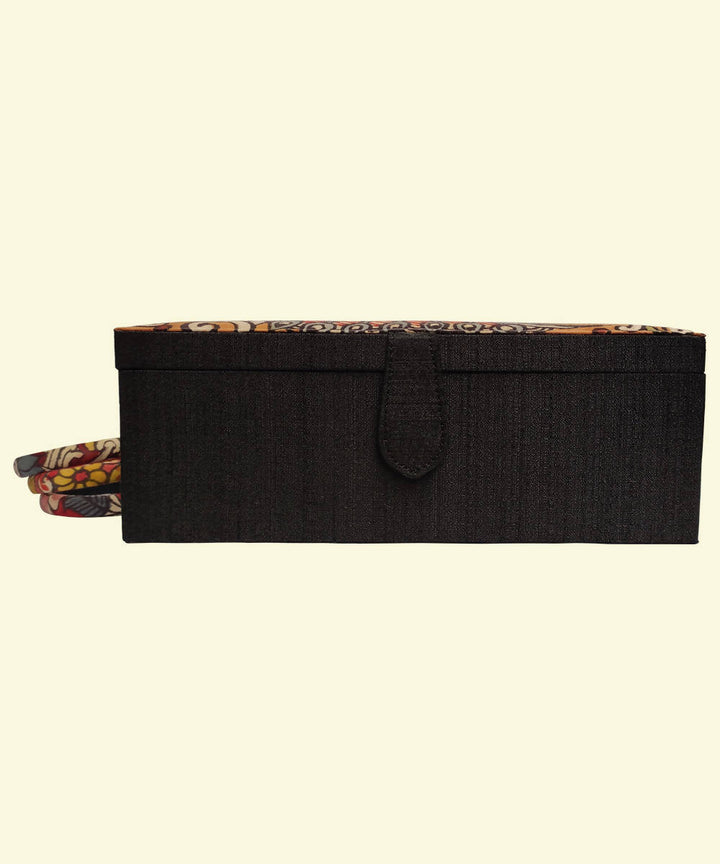Black Kalamkari craft board base with ghicha silk cotton Bangle Box