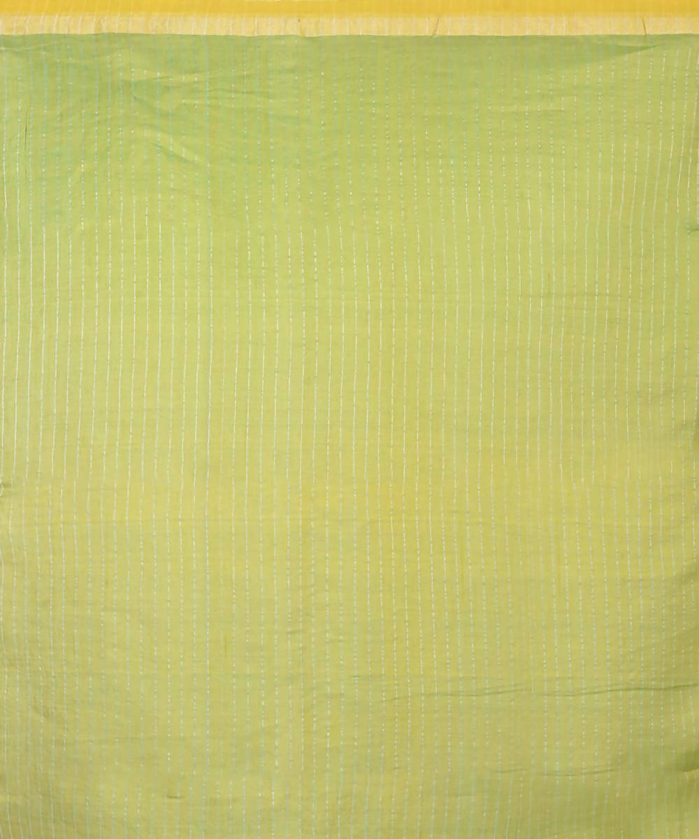 Green handwoven bengal cotton silk saree