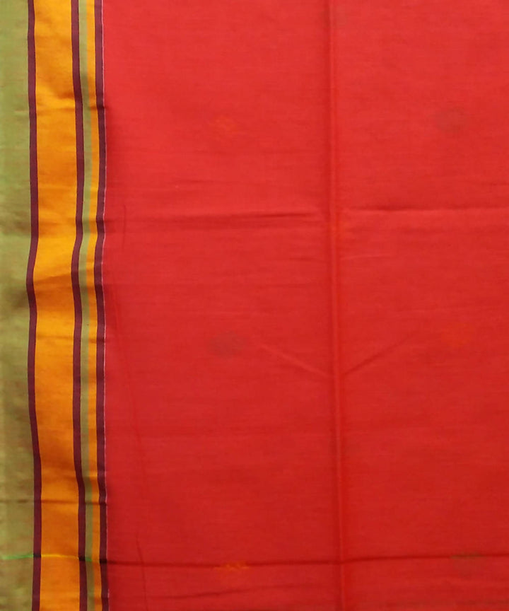 Bengal Red Cotton Handwoven Saree
