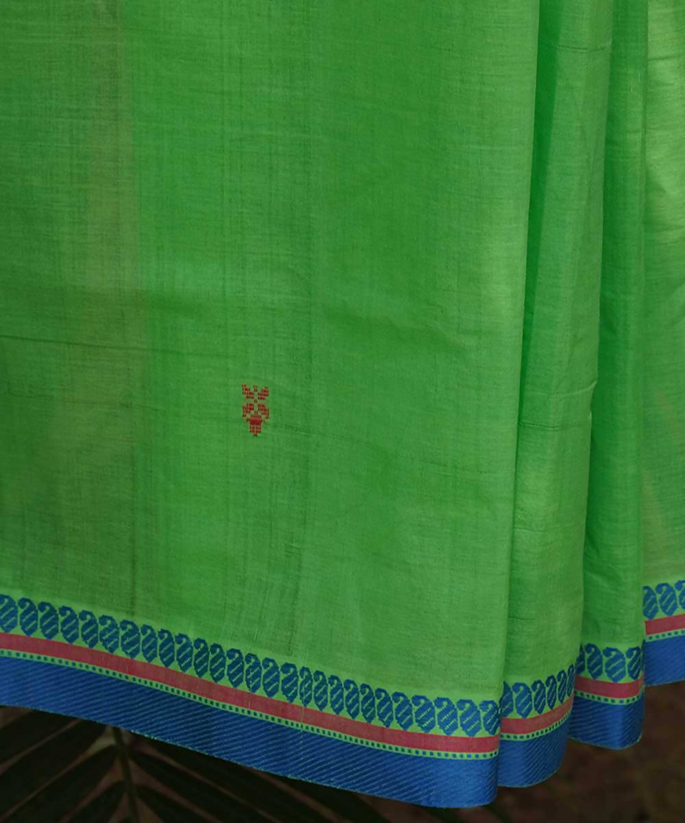 Light Green Cotton Handloom mangalagiri saree
