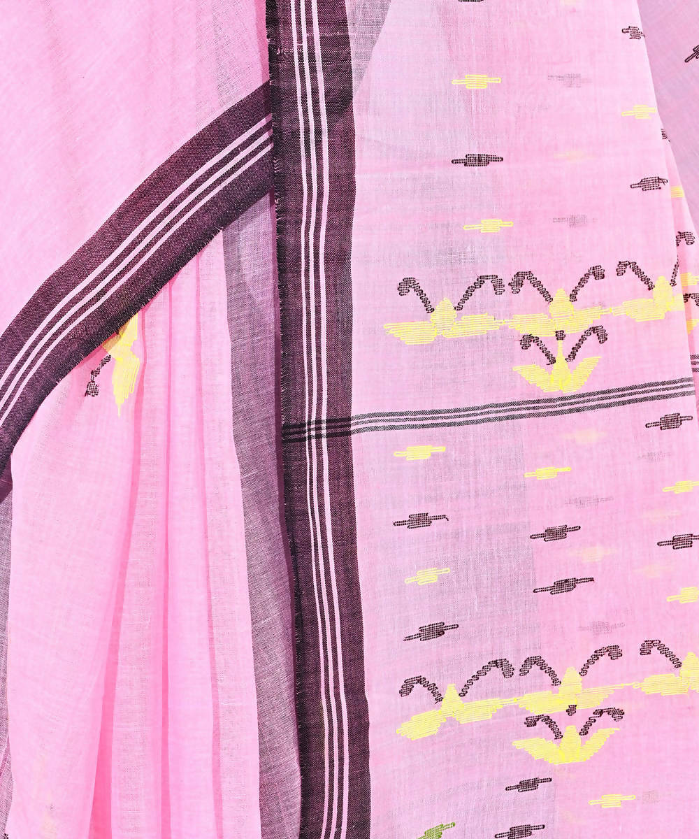 Pure Cotton Completely Handwoven Moirang Phee Saree  Essence of India