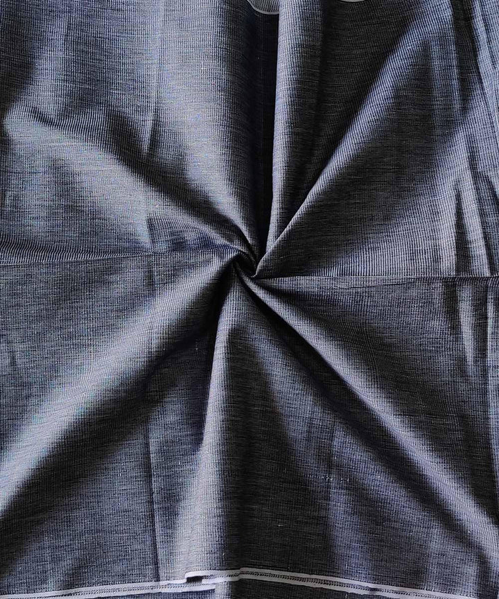Black white handspun handwoven cotton thick material fabric