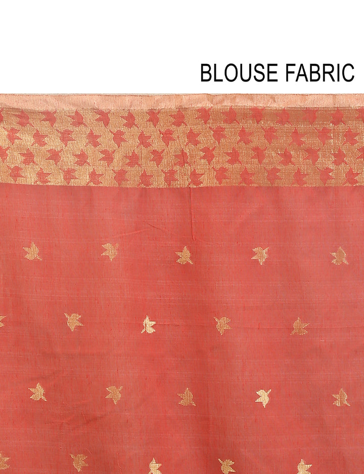 White handloom art silk and cotton bengal saree