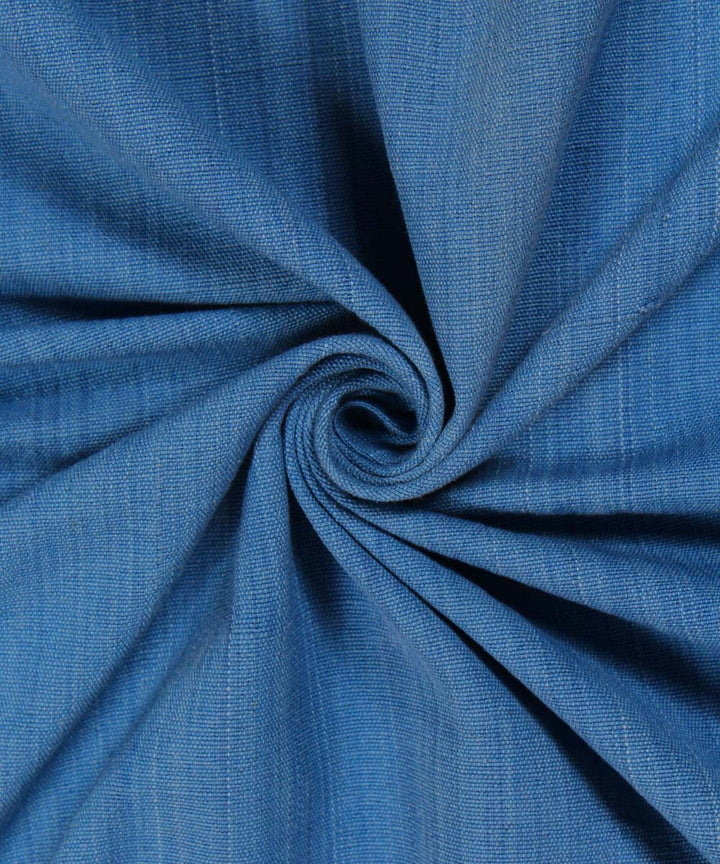 0.7m Blue Natural Dye Handloom Cotton Fabric