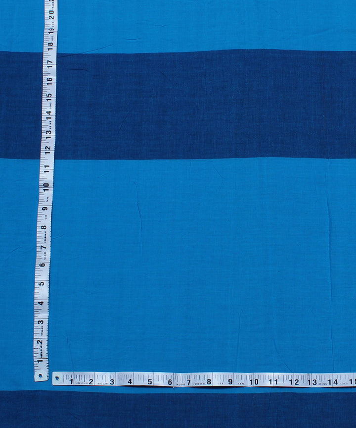 2.5m Dark blue handwoven cotton broad stripe kurta material