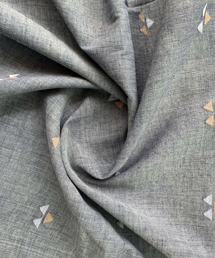 Dim grey handwoven mul cotton fabric