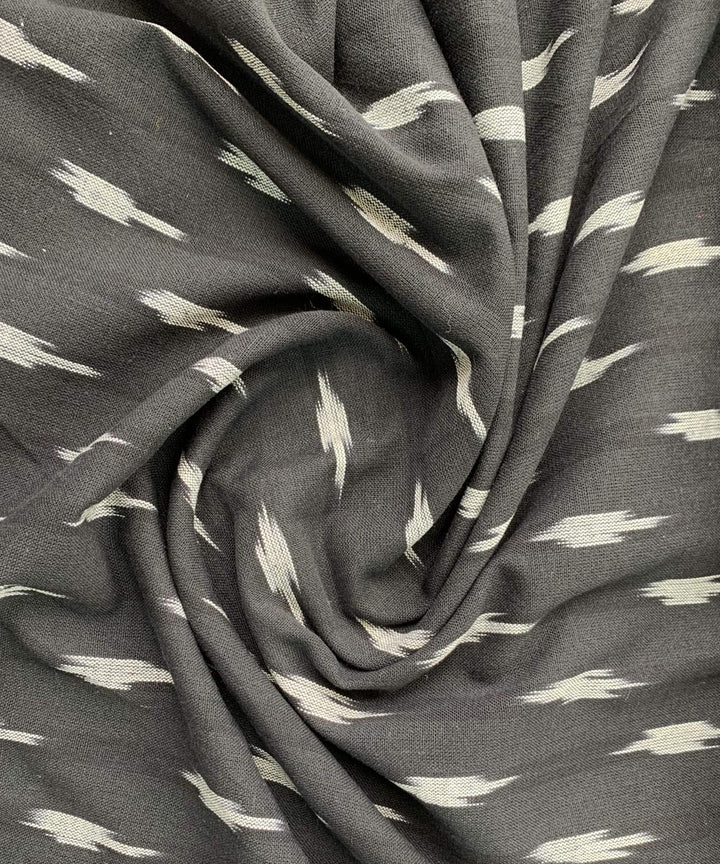Black handwoven odisha ikat cotton fabric