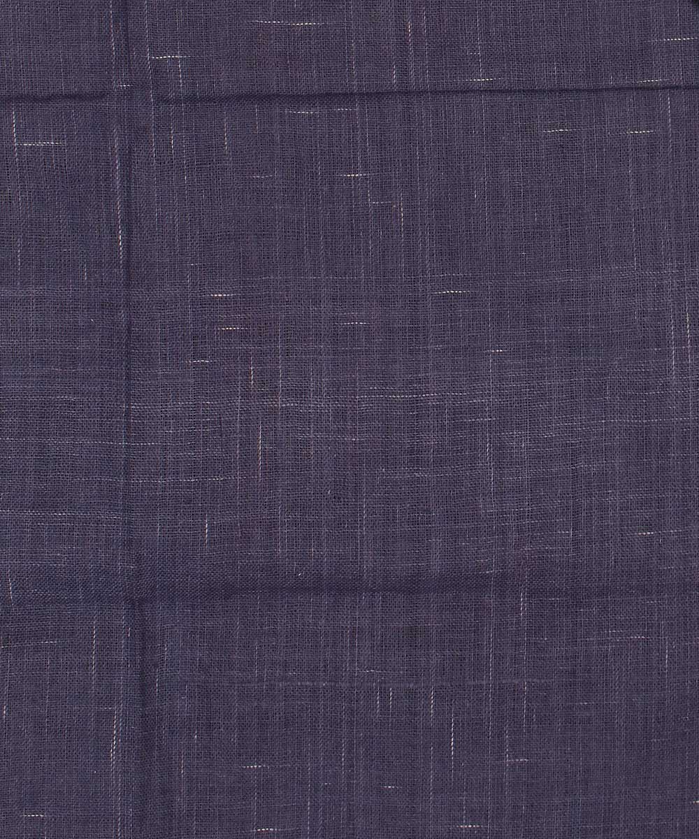 Dark Purple Handloom Cotton Handspun Fabric