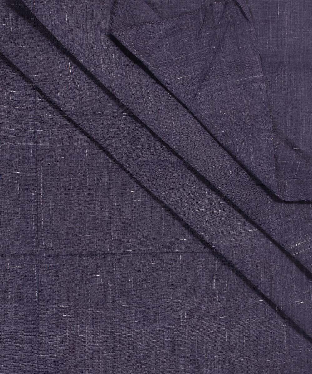 Dark Purple Handloom Cotton Handspun Fabric