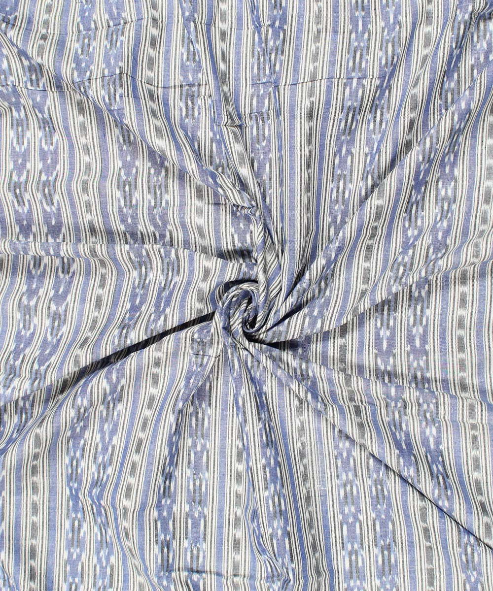 0.4m Blue handwoven ikat cotton fabric
