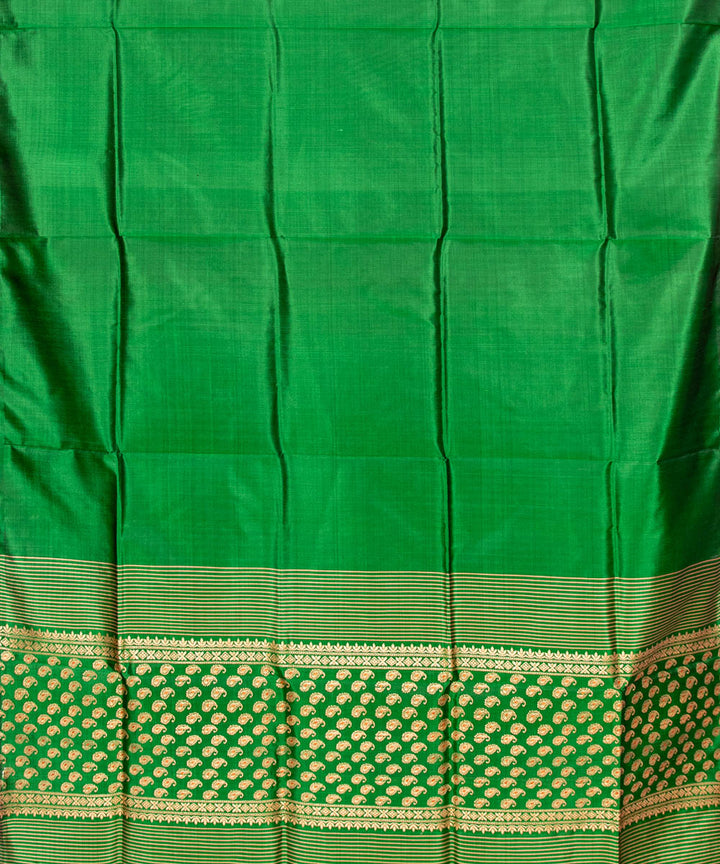 Green handwoven silk baluchari dupatta