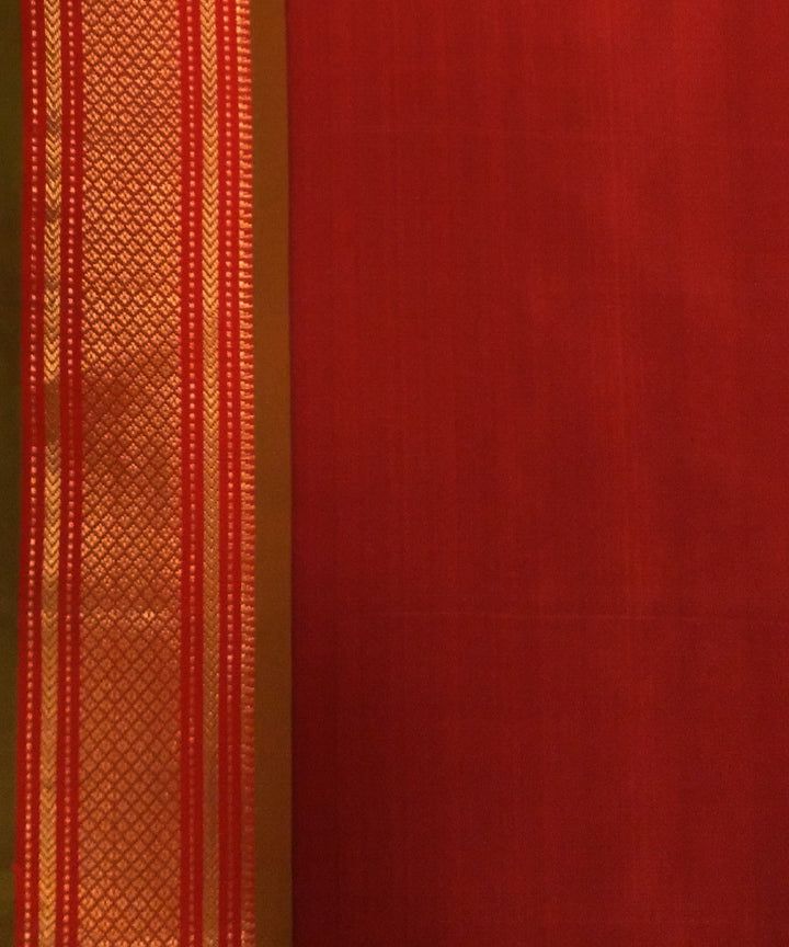 Maroon silk handloom paithani saree