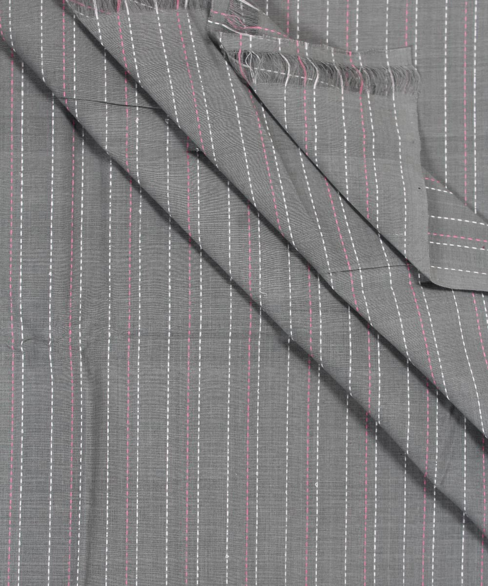 0.85m Handwoven Grey Cotton Fabric