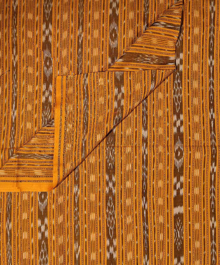 2.5m Brown handwoven cotton sambalpuri kurta fabric