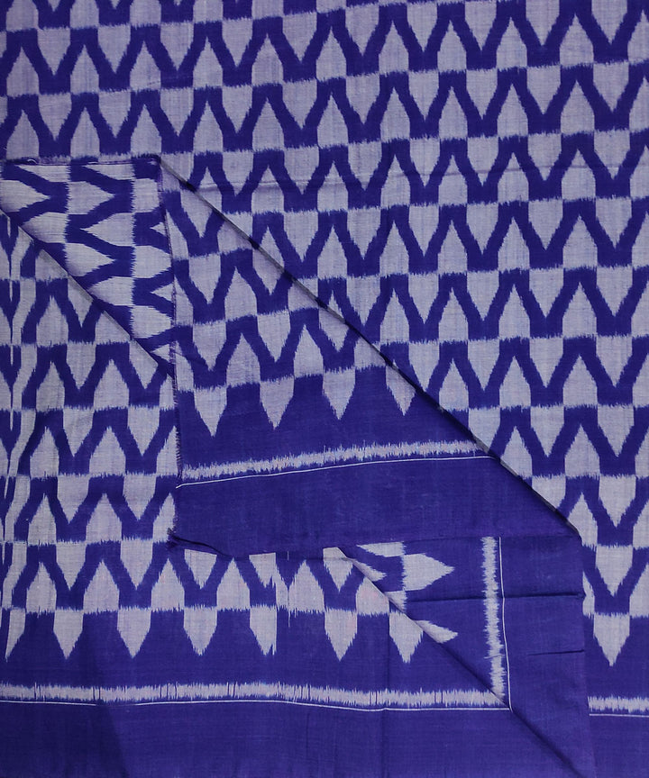 Blue hand woven cotton sambalpuri kurta material(2.5m per qty)