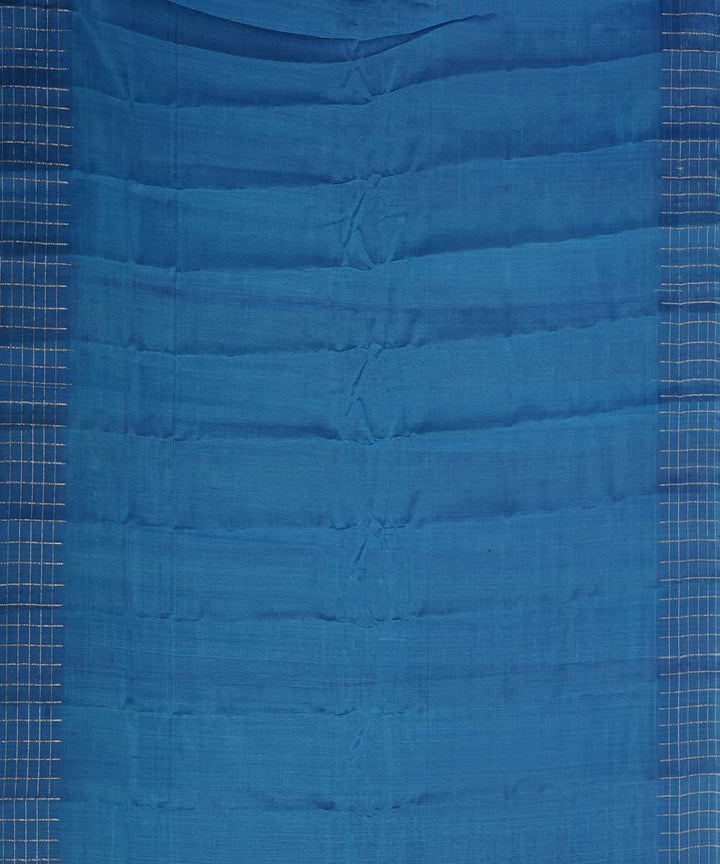 Black blue handwoven gadwal silk saree