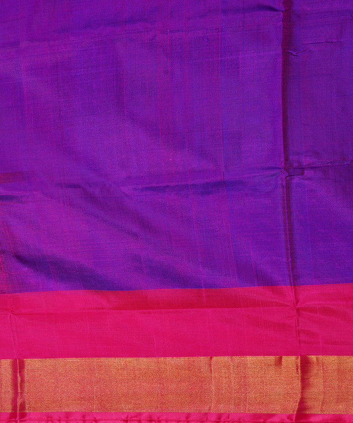 Pink purple handwoven uppada silk saree