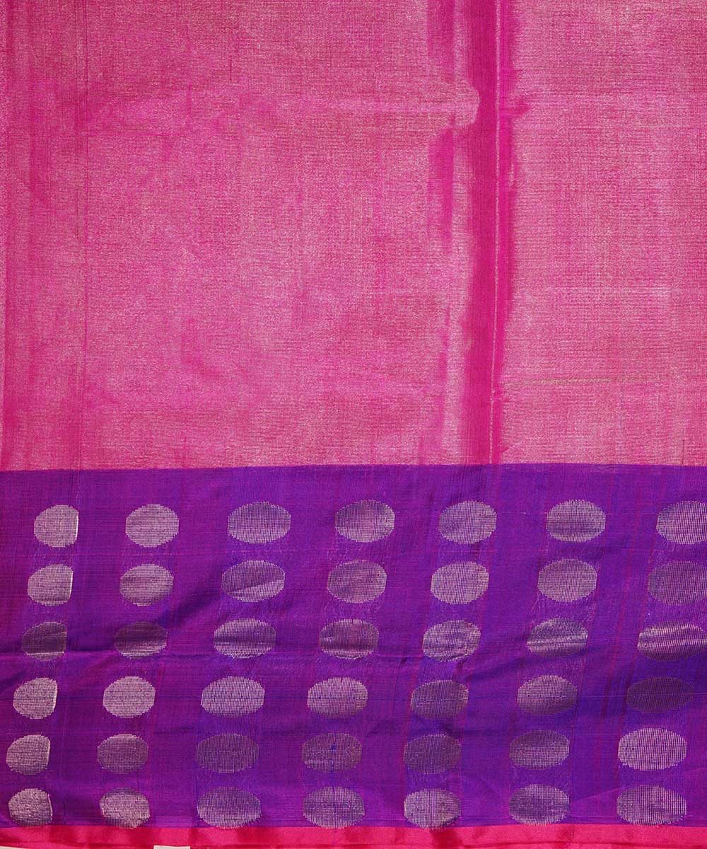 Pink violet handwoven uppada silk saree