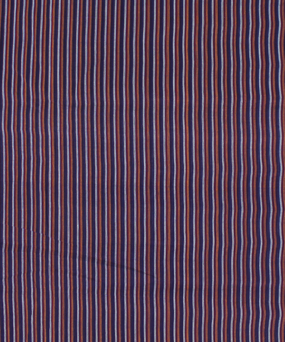 1.1m Dark blue multicolour handloom cotton mangalgiri material