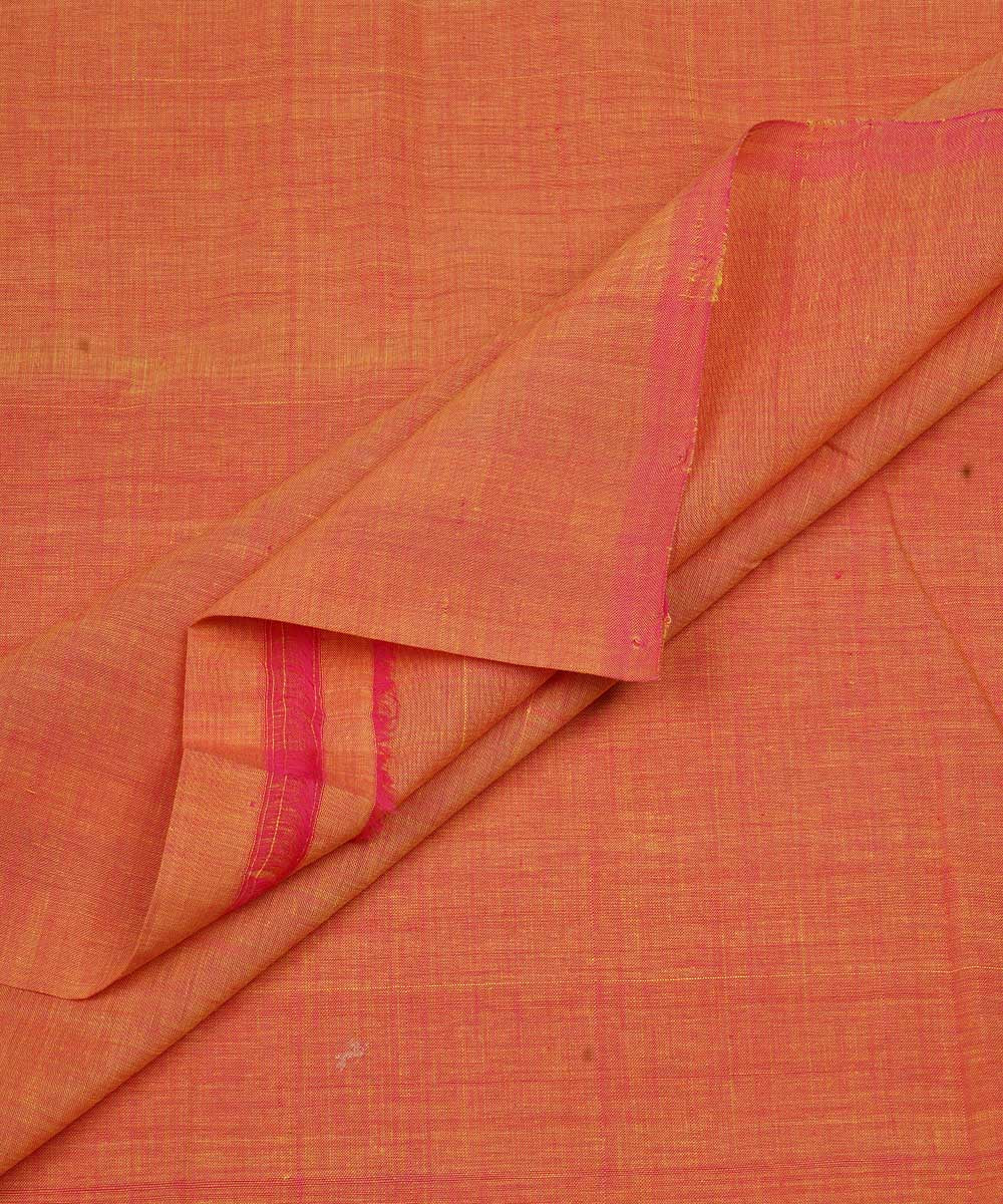 Pink beige handwoven cotton mangalgiri kurta material