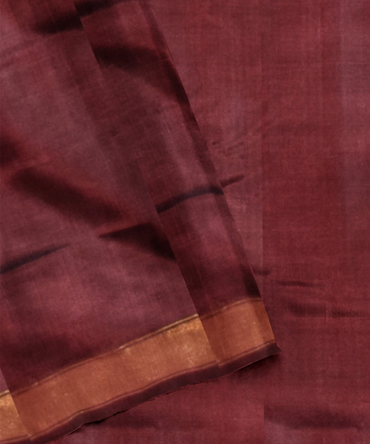 Brown handwoven patola silk saree