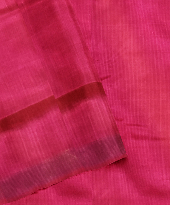 Rose pink handwoven patola silk saree