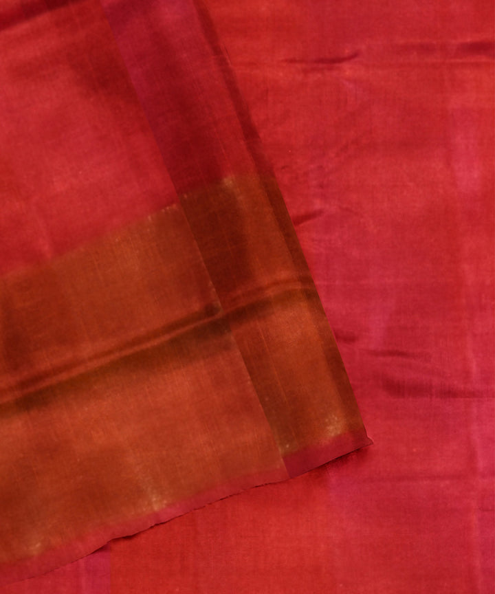 Rose pink hand woven patola silk saree
