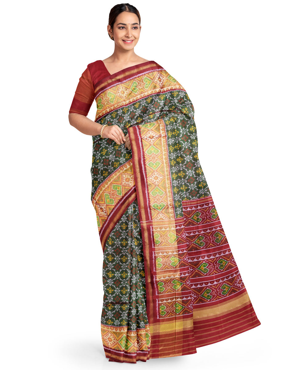 Multicolor handwoven patola silk saree