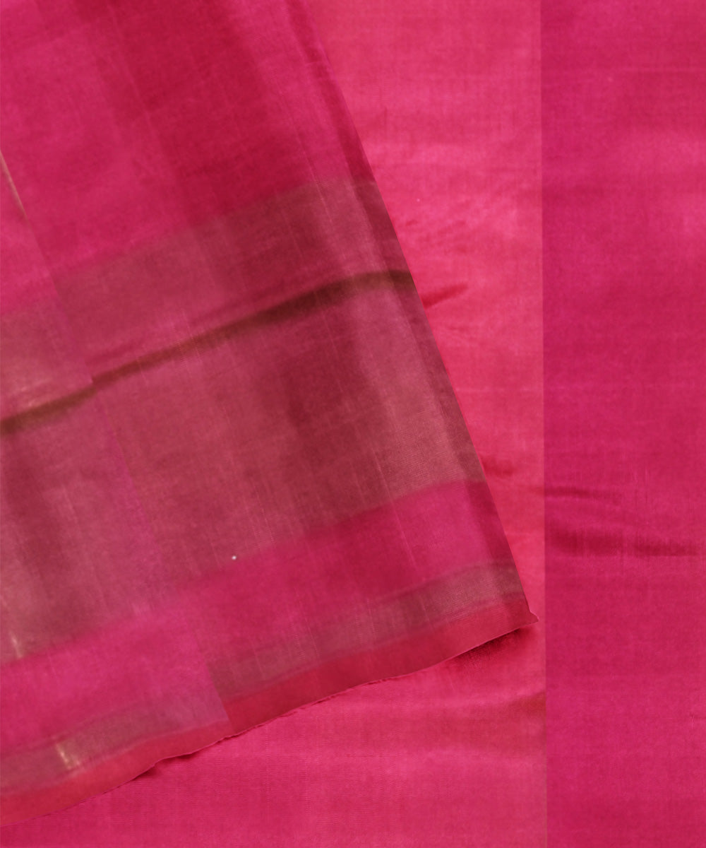 Pink hand loom patola silk saree