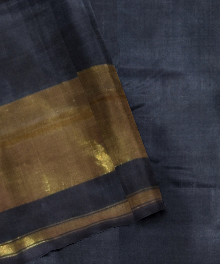 Black hand woven patola silk saree