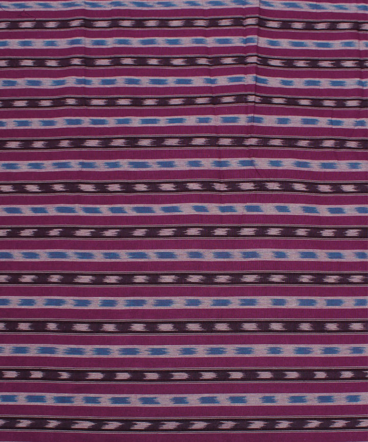 0.48m Purple multi stripes handwoven cotton ikat fabric