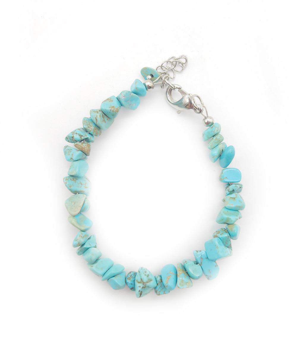 Turquoise handcrafted gemstone adjustable bracelet set of 4