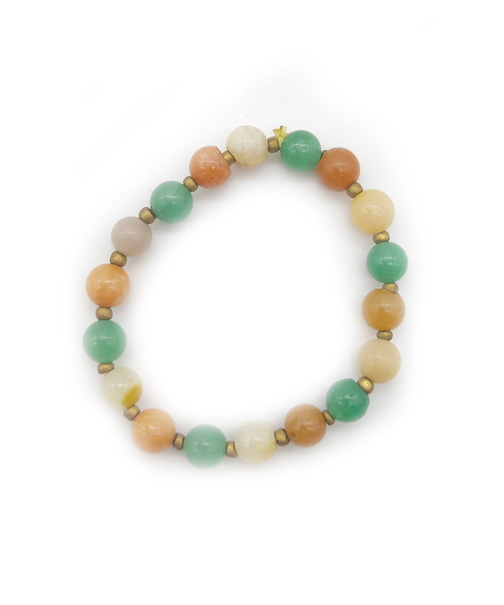 Tricolor handcrafted gemstone bracelet