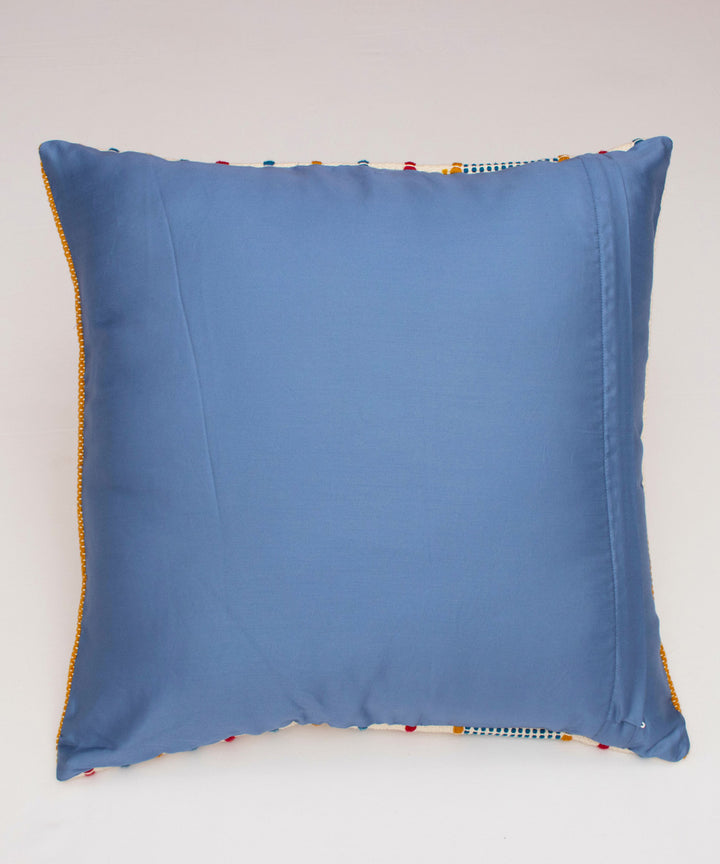 Multi color yarn dyed handwoven cotton cushion cover