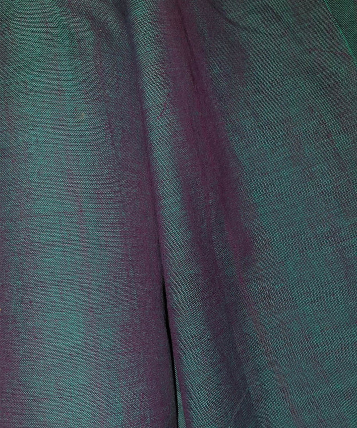 Purple teal handwoven cotton assam fabric