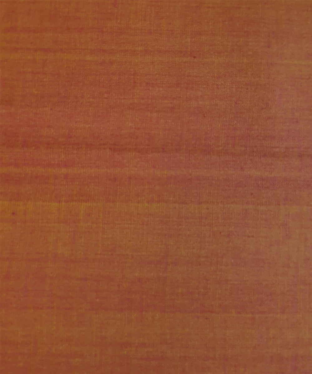 Rust handwoven cotton assam fabric