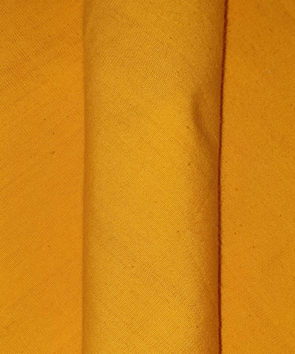 Yellow handwoven cotton assam fabric