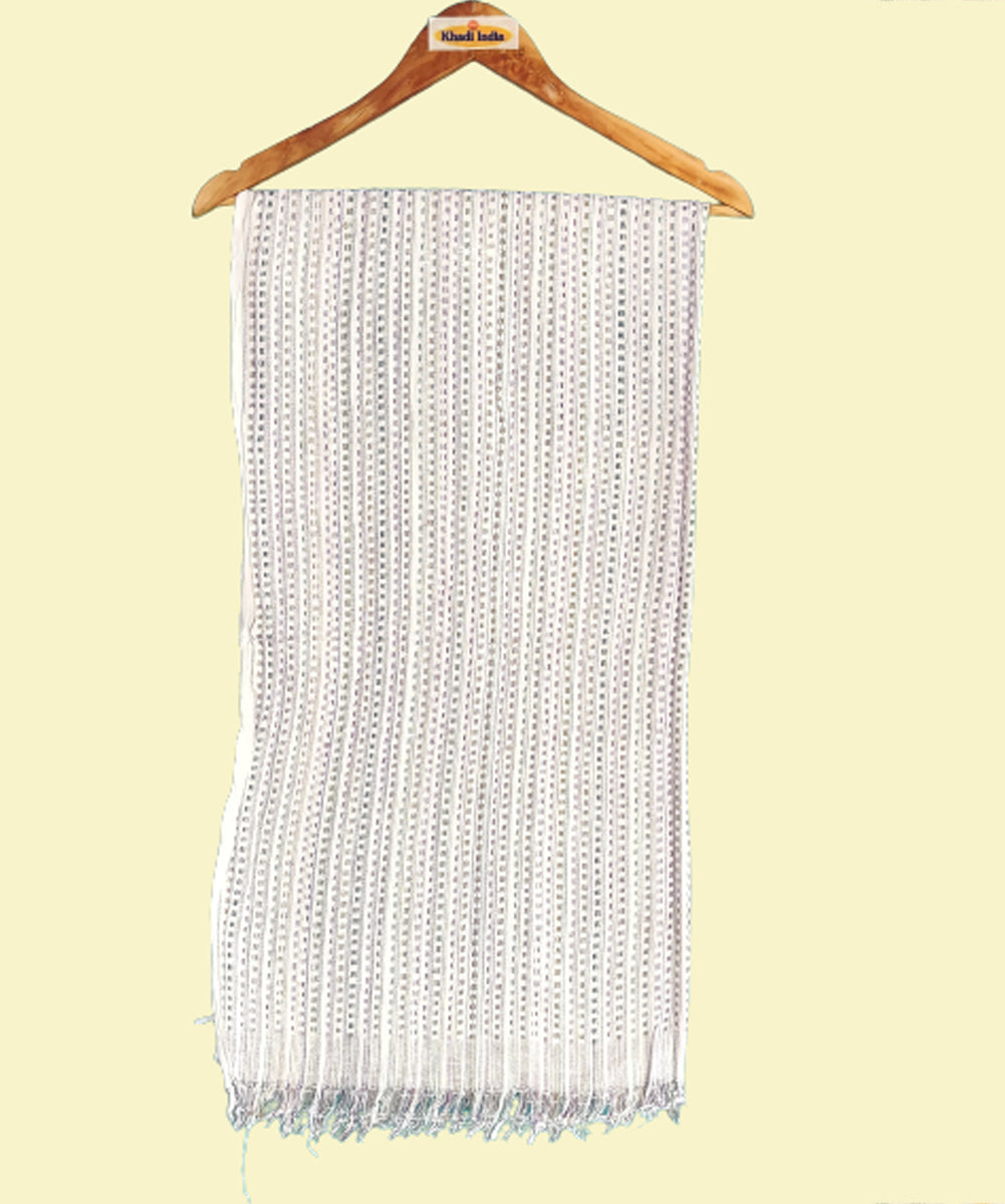 Multicolour stripe handspun handwoven cotton bath towel