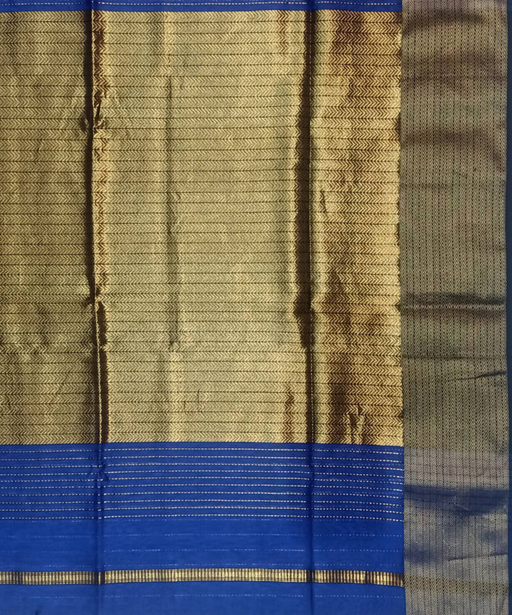 Handloom Maheshwari Royal Blue Cotton Silk Saree