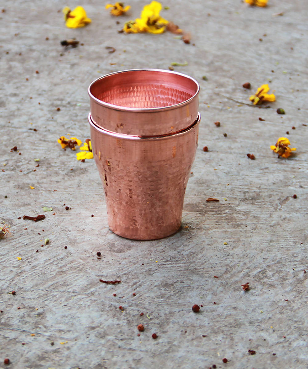 Handmade copper terra tumbler (set of 2)