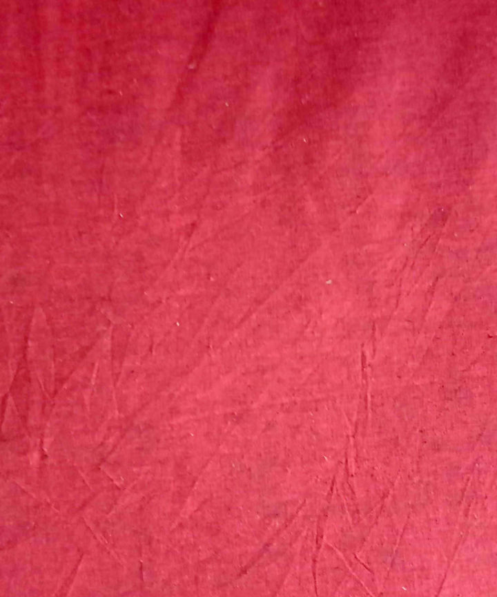 Red handspun handwoven cotton fabric (2.5m per qty)