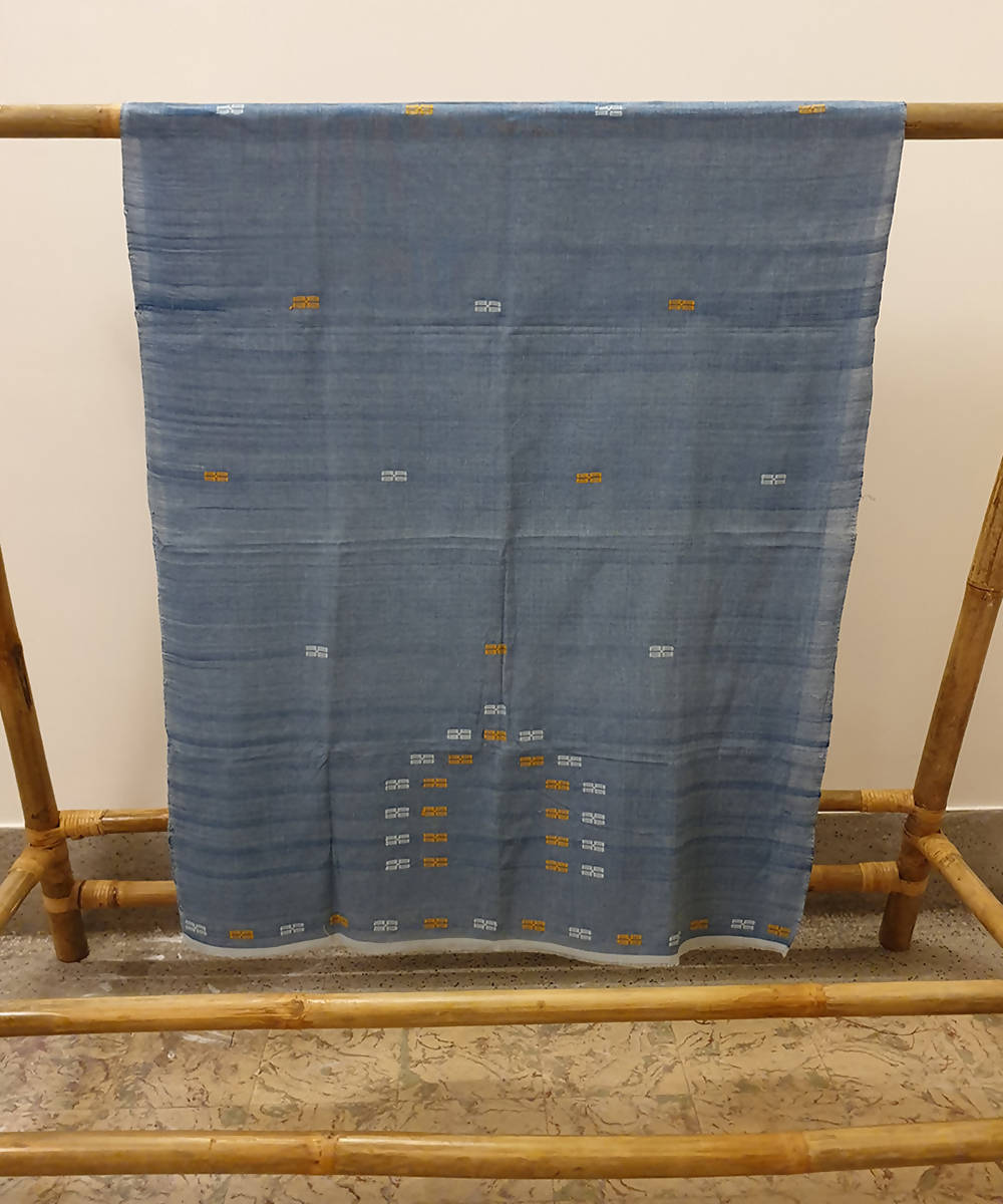Grey butti handwoven assam cotton kurti material (2.5m per qty)