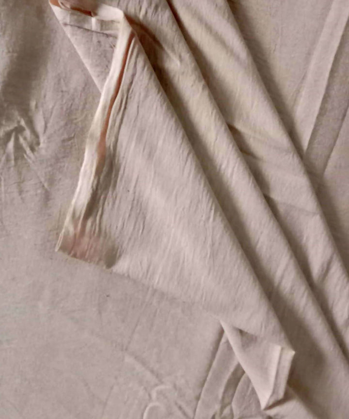 Light turmeric hue handspun handwoven cotton fabric (2.5m per qty)