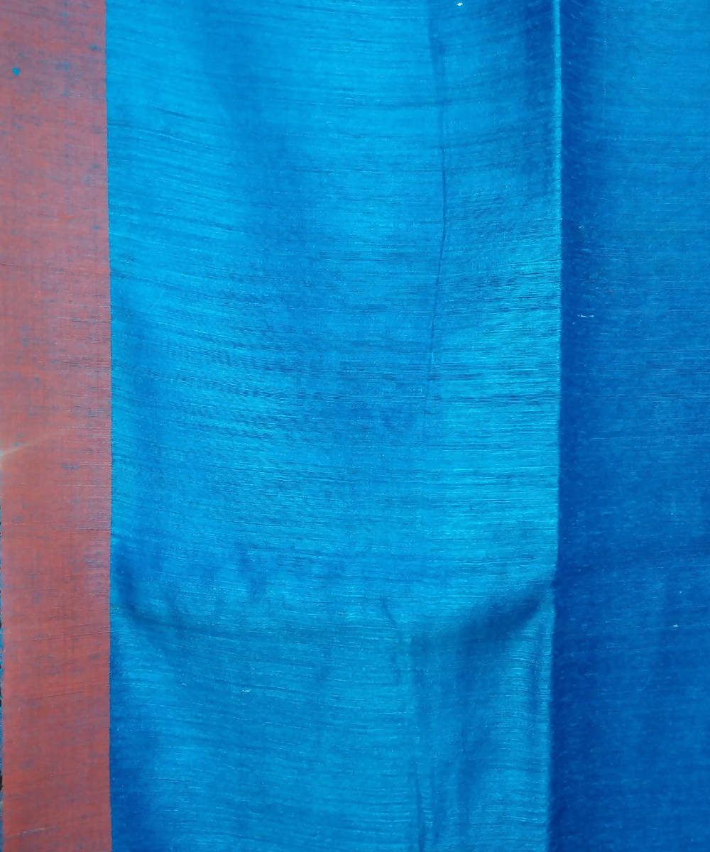 Blue Handloom Matka Silk Jamdani Bengal Saree