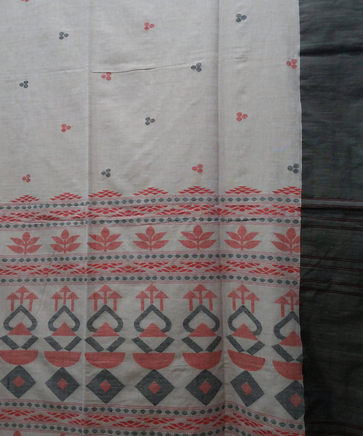 Bengal Beige Handwoven Cotton Saree