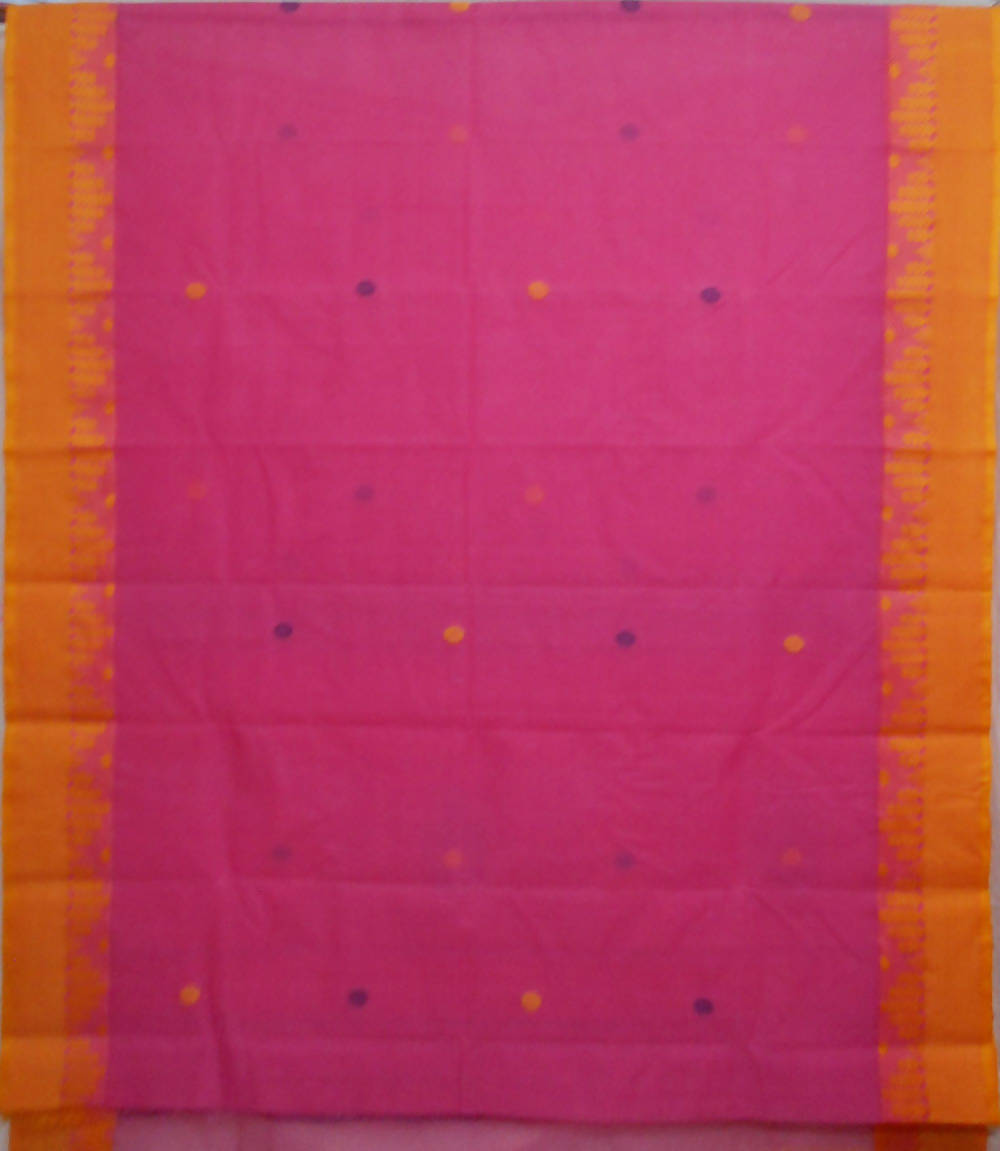 Bengal handloom pink tangail saree
