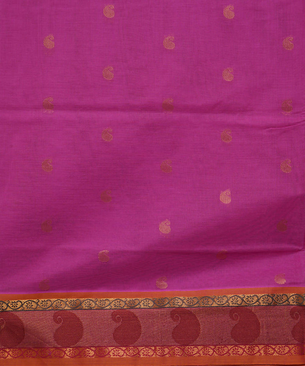 Handwoven Pink Venkatagiri Cotton Saree