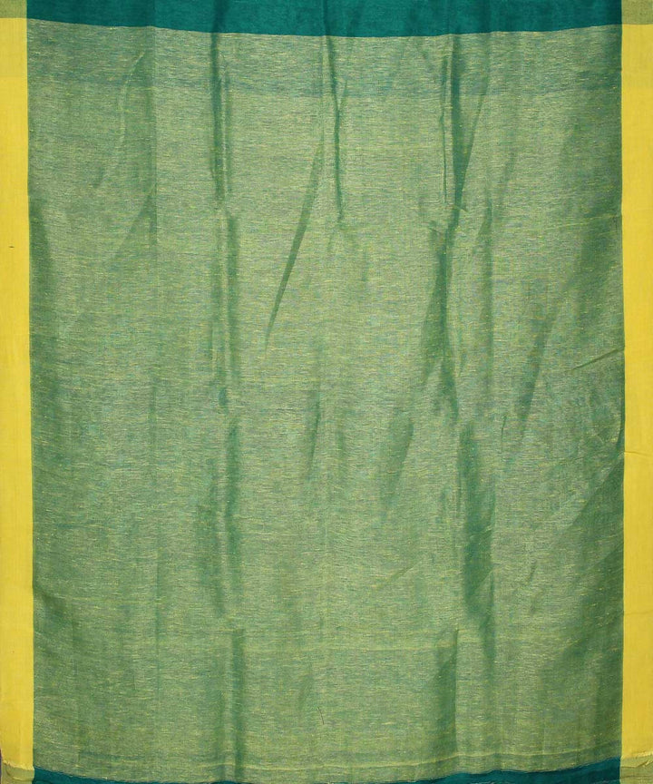 Turquoise handloom bengal cotton saree